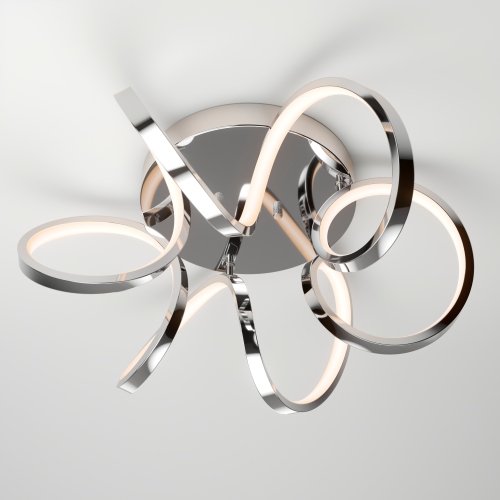 Swirl Ribbon Flushmount Chrome