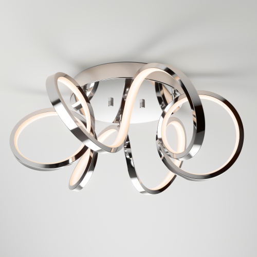 Swirl Ribbon Flushmount Chrome