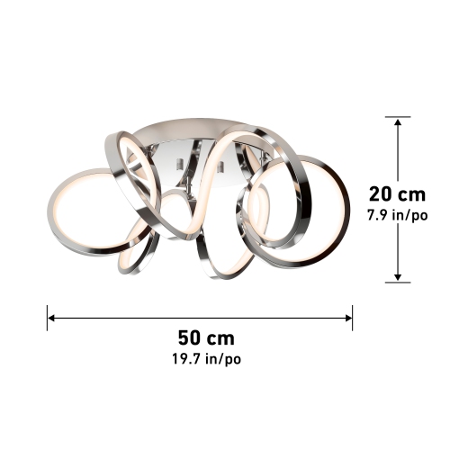 Swirl Ribbon Flushmount Chrome