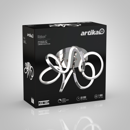 Swirl Ribbon Flushmount Chrome