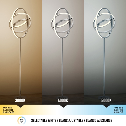 Pivot LED Floor Lamp Chrome 3CCT