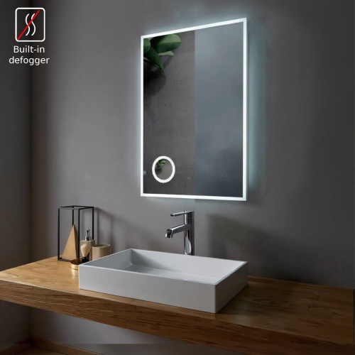SERA BATHROOM Mirror 24" LED M-1039 with Magnifying Mirror - Frosted