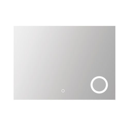 Miroir de SALLE DE BAIN DE 48&nbsp;po LED M-1039 avec loupe, fonction antibuée – givrée