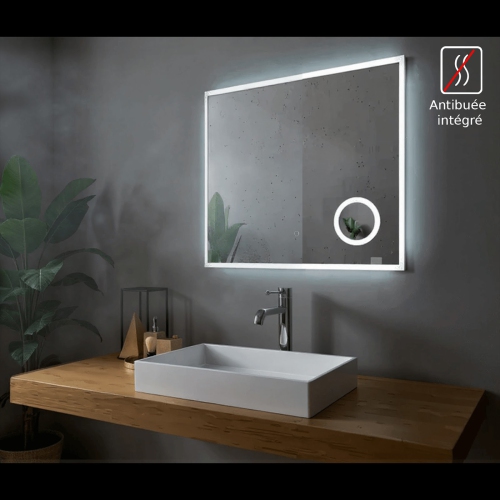 SERA BATHROOM Mirror 36" LED M-1039 with Magnifying Mirror - Frosted