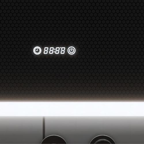 Miroir de SALLE DE BAIN DE 30&nbsp;po LED M-205 6000K blanc froid, temps et température avec antibuée, bord givré