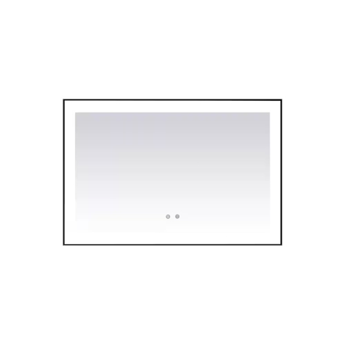 Miroir de SALLE DE BAIN DE 36&nbsp;po LED M-36 à bord givré – Cadre noir