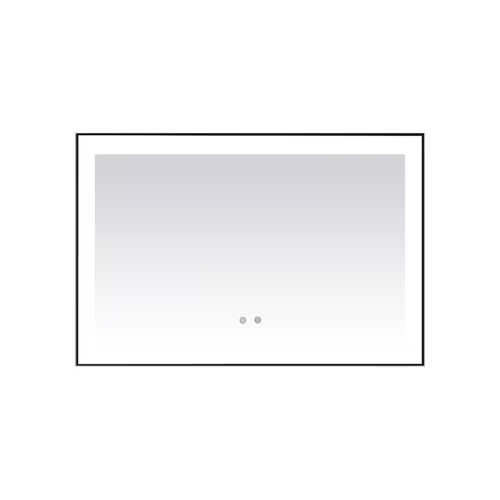 Miroir de SALLE DE BAIN DE 48&nbsp;po LED M-36 à bord givré – Cadre noir