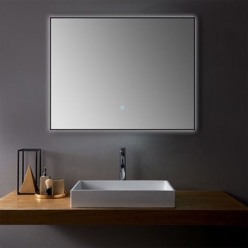 Miroir de SALLE DE BAIN DE 36&nbsp;po LED Urban de SERA - Cadre noir