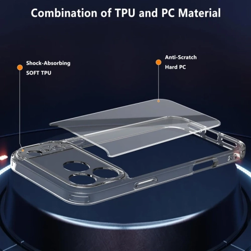 Designed for iPhone 17 Pro Max 5G Case, Clear Anti-Yellowing Phone Cover with 2 Pack 9H Tempered Glass Screen Protector, Military Grade Drop