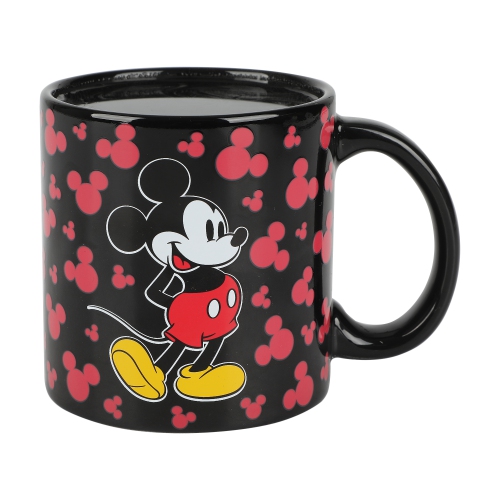Disney Mickey Mouse Ears 16 Oz Black Heat Reactive Ceramic Mug