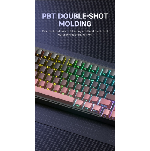 Mechanical Feel Waterproof Keyboard for PC Gaming and Esports, Wired Quiet Keyboard - 98 Keys/White Contour [Wired] RGB/Waterproof