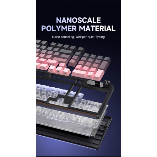 Mechanical Feel Waterproof Keyboard for PC Gaming and Esports, Wired Quiet Keyboard - 98 Keys/A-Side Engraved [Wired] RGB/Waterproof