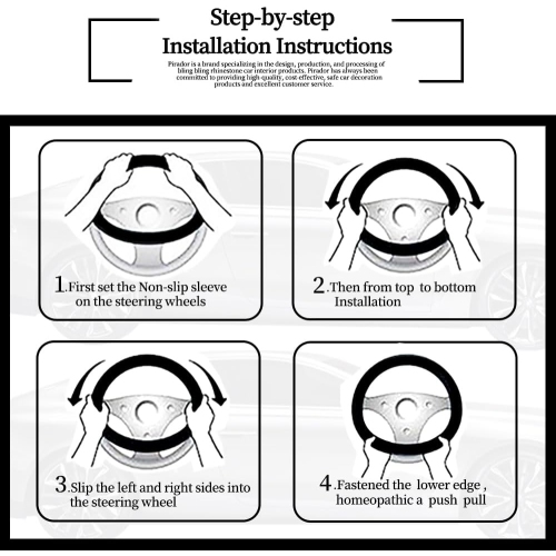 This unisex car accessory comes with a matching bubble leather steering wheel cover. Suitable for steering wheels with a diameter of 38 cm - Rose