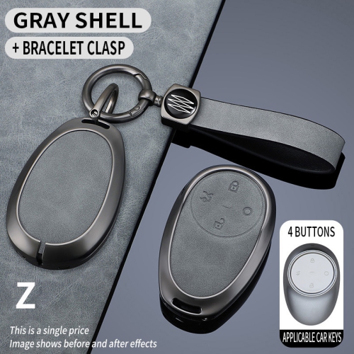 Suitable for Toyota Platinum 3X key cover 2025 GAC BZ3X car remote control key bag - single bag + leather rope buckle