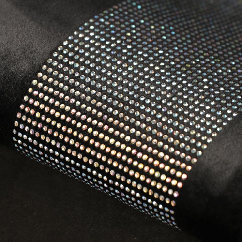 Car Steering Wheel Cover, Universal Diamond-Encrusted, Cute Women's Handlebar Cover, 38cm Steering Wheel Diameter - [White Diamond] Glitter Steering