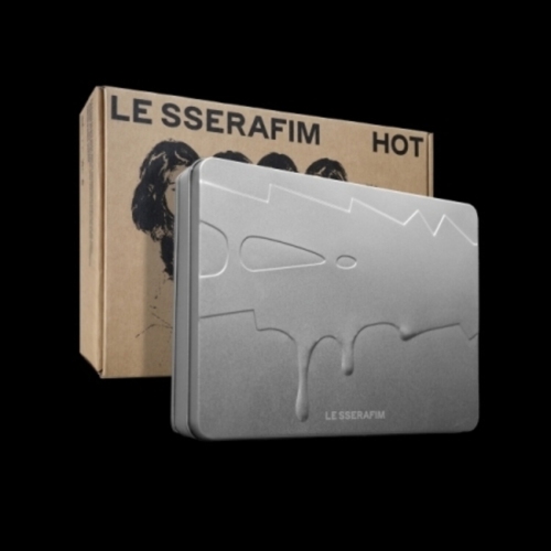 Le Sserafim - Hot - Tin Case Version - incl. Tin Case, Keyring, Magnet, A4 Poster, A2 Poster, Postcard + 10pc Photocard Set [COMPACT DISCS]