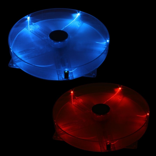 XCLIO 200mm Crystal Red, Blue, Green & Random LED Case Fan