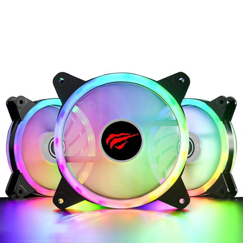 Havit F2089 RGB LED Cooling Fan 120x120cm Quiet Edition High Airflow DC 12V For Computer Case