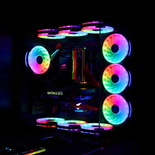 Havit F2089 RGB LED Cooling Fan 120x120cm Quiet Edition High Airflow DC 12V For Computer Case