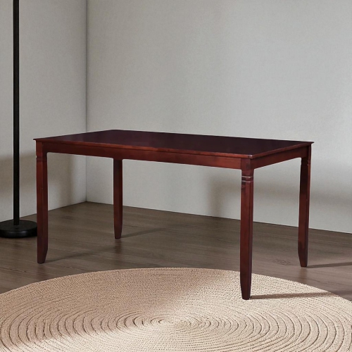 Alexia Wooden Dining Table Set for 4 with PU Upholstered Chairs – Espresso Finish