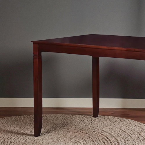 Alexia Wooden Dining Table Set for 4 with PU Upholstered Chairs – Espresso Finish