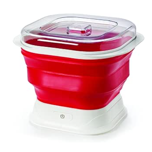 Yaourtière repliable DE CUISIPRO, 9,7 x 11x6&nbsp;po/24,8x28,7&nbsp;po, rouge 16&nbsp;cm