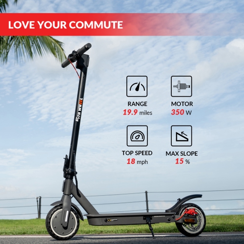 5TH WHEEL E9 Electric Scooter: 700W Peak Power, 32-35KM Range, 29.3Lbs Lightweight Foldable E-Scooter, Rear Dual Suspension for Adults Commuting