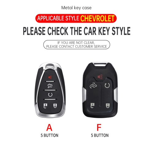Suitable for Chevrolet Cruze key cover, Kobo Suburban Explorer Trailblazer Cruiser key cover - Type A five-button single package + key chain