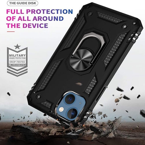 Tasnim pour iPhone 13 Pro, étui pour iPhone 13 Pro avec protecteur d'écran HD, anneau de qualité militaire, étui protecteur antichoc pour iPhone 13
