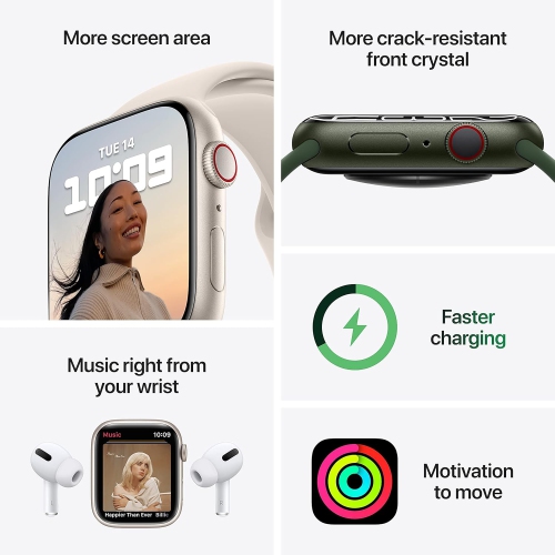 Apple Watch Series 7 (GPS + Cellular) 45mm Gold Stainless Steel Case with Gold Milanese Loop by APPLE - Refurbished condition - Image 2