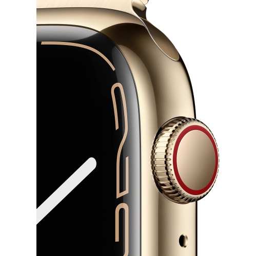Apple Watch Series 7 (GPS + Cellular) 45mm Gold Stainless Steel Case with Gold Milanese Loop by APPLE - Refurbished condition - Image 3