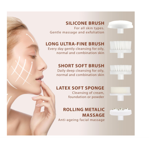Facial Cleansing Brush Face Scrubber Exfoliating Cleaning Skin Care Cleanser Wash Women Girls Electric Beauty Powered Exfoliator Skincare Spin Tools