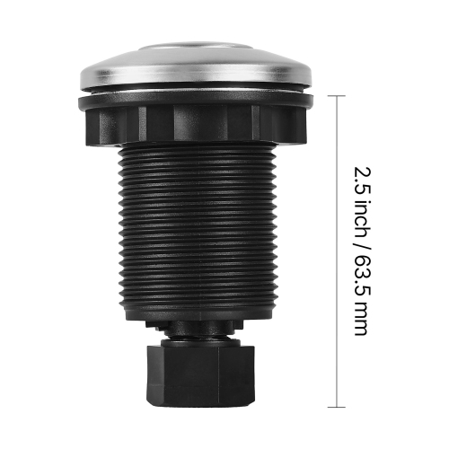 VEVOR Garbage Disposal Air Switch Kit, 2.5" Sink Top Air Switch for Food Waste Disposal, Brushed Silver Stainless Steel ON/OFF Air Button for