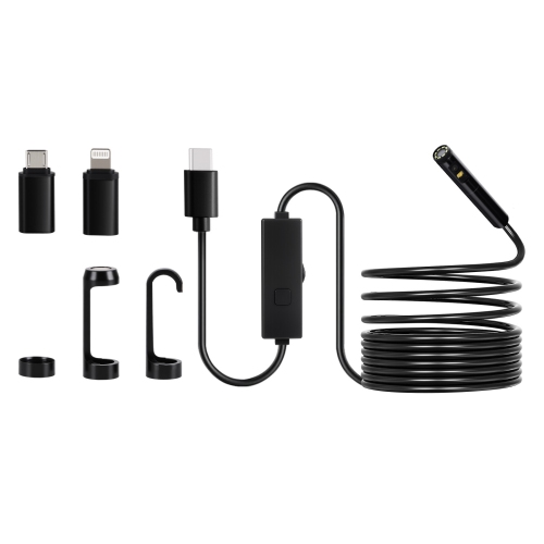 VEVOR 1920P Endoscope Camera with Light, Dual Lens Borescope for Android & IOS, HD Inspection Camera with 8 + 1 LED Light, 2X Zoom, 16.4FT Snake