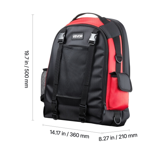 VEVOR 25.2L Welding Backpack, Welder Backpack for Tools and Helmet, 1680D High-Density Polyester Extreme Gear Pack with Helmet Bag, Multi-Purpose