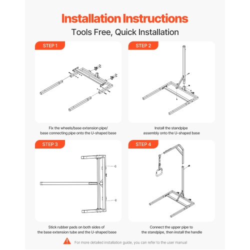 VEVOR 300LBS Capacity Trapeze Bar for Bed Mobility, Height-Adjustable Free Standing Trapeze Bar with 2 Wheels, Bed Pull Up Assist for Elderly