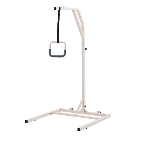 VEVOR 300LBS Capacity Trapeze Bar for Bed Mobility, Height-Adjustable Free Standing Trapeze Bar with 2 Wheels, Bed Pull Up Assist for Elderly