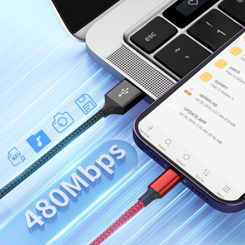 Dual Type C 4 in 1 Charging Cable 2Pack 4FT, Multi Charging Cable for Multiple Ends, Universal USB Cable with IP/Micro USB/Dual USB C Port Compatible