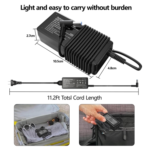 45W 19.5V 2.31A for HP Laptop Charger Compatible with HP Pavilion x360 11 13 15, Stream, Envy, ProBook, EliteBook, Spectre, Notebook Series AC