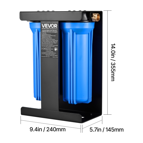 VEVOR 2-Cartridge RV Water Filtration System, Water Filter System for Campers, Remove Chlorine, Bad Tastes, Odors, and Most Contaminants, RV Filter