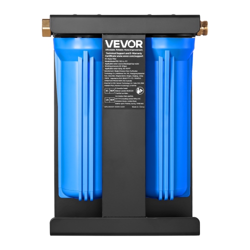 VEVOR 2-Cartridge RV Water Filtration System, Water Filter System for Campers, Remove Chlorine, Bad Tastes, Odors, and Most Contaminants, RV Filter