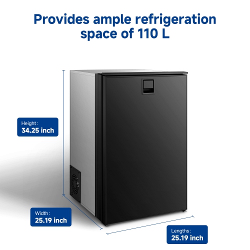 116QT 12V Car Fridge, Dual Zone Portable Freezer with LED,Compressor Cooler 12/24V DC for Camping, Boat