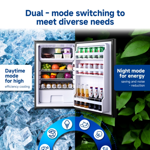 116QT 12V Car Fridge, Dual Zone Portable Freezer with LED,Compressor Cooler 12/24V DC for Camping, Boat