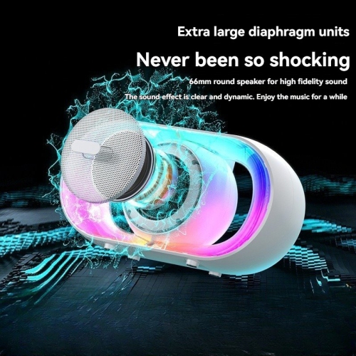 Cool Outdoor Bluetooth Speaker - 5W High-Power RGB Ambient Lighting Speaker, 9D Subwoofer, Portable Camping Desktop Night Light, Supports TF Card/USB