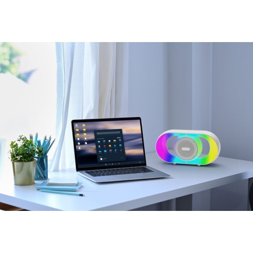 Cool Outdoor Bluetooth Speaker - 5W High-Power RGB Ambient Lighting Speaker, 9D Subwoofer, Portable Camping Desktop Night Light, Supports TF Card/USB