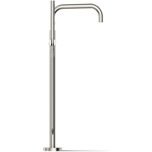 KOHLER K-T97328-4-SN Purist Floor-Mount Bath Filler with Handshower, Polished Nickel