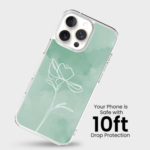 iPhone 16 Pro Case With MagSafe - Green Flower