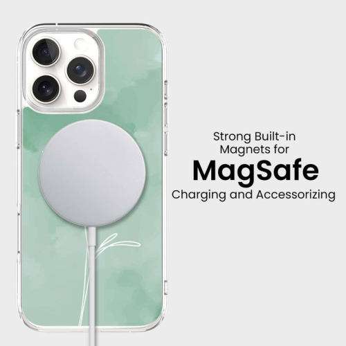 iPhone 16 Pro Case With MagSafe - Green Flower