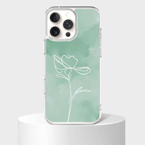 iPhone 16 Pro Case With MagSafe - Green Flower