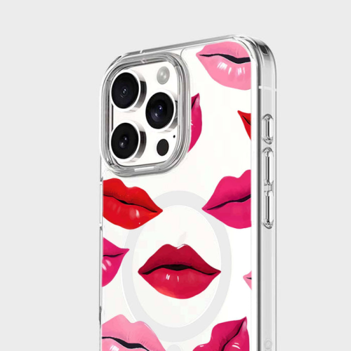 MagSafe iPhone 16 Pro Lips Design Clear Case